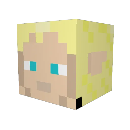 CraneStance Minecraft avatar head, 3D render