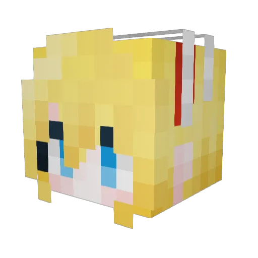 Crane__Down Minecraft avatar head, 3D render