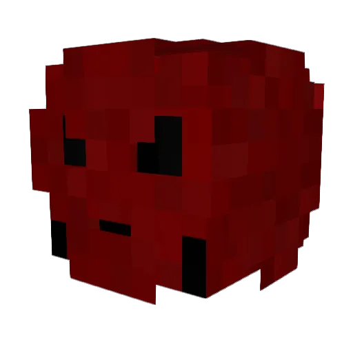 CraneoRojo Minecraft avatar head, 3D render