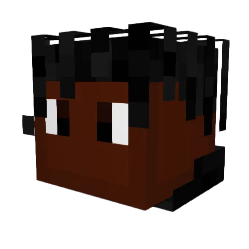 CrankMango Minecraft avatar head, 3D render