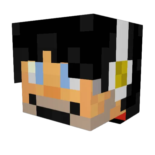 CrankReid Minecraft avatar head, 3D render