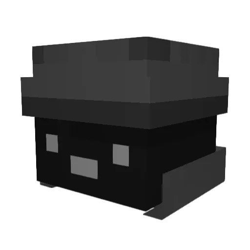Crannell Minecraft avatar head, 3D render