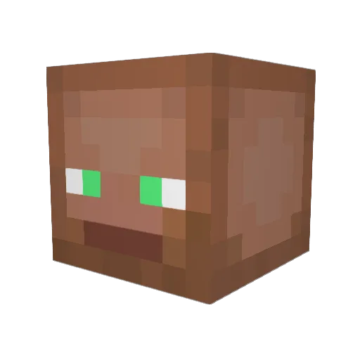Cranss Minecraft avatar head, 3D render