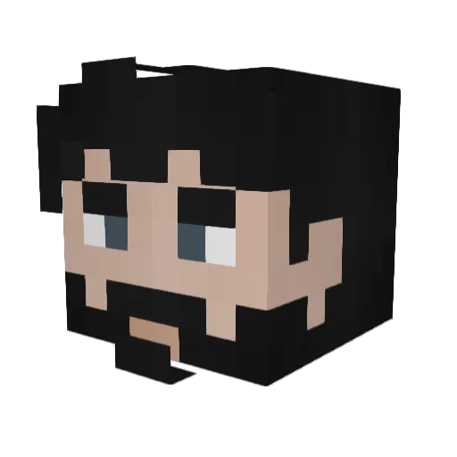 Craoc Minecraft avatar head, 3D render