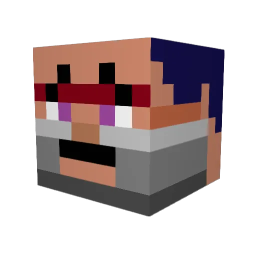 Crap_Shoot Minecraft avatar head, 3D render
