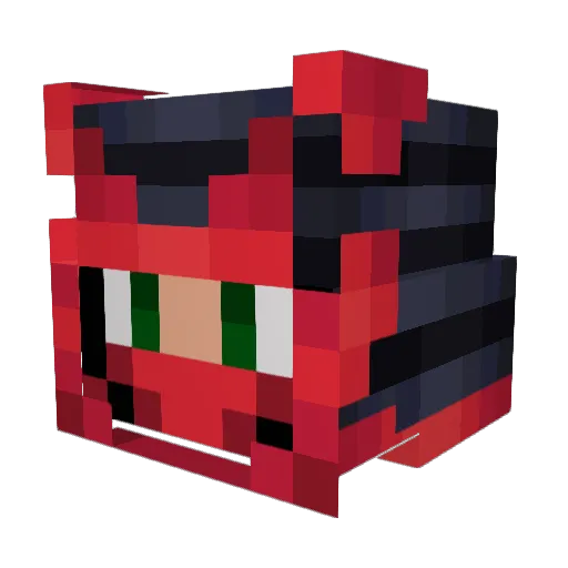 Crapaud87 Minecraft avatar head, 3D render