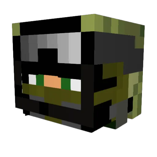 Craperingz14 Minecraft avatar head, 3D render