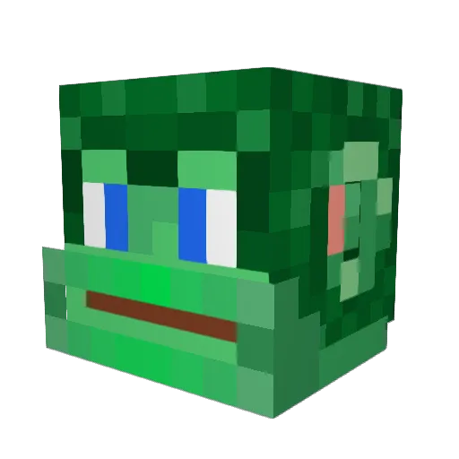 Crapkey Minecraft avatar head, 3D render