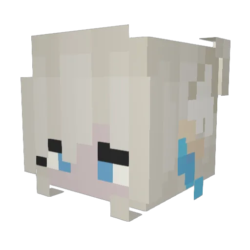 Crarah Minecraft avatar head, 3D render