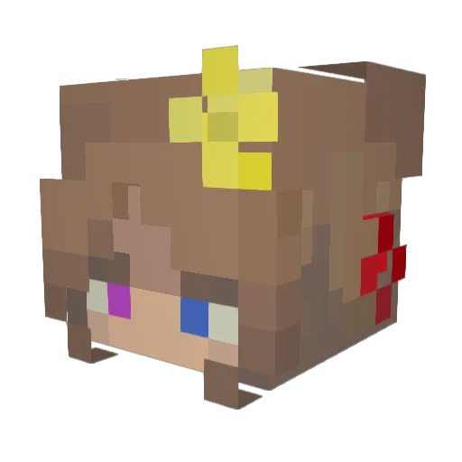Crare3 Minecraft avatar head, 3D render