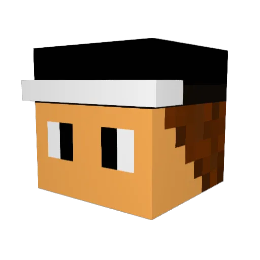Craro30 Minecraft avatar head, 3D render