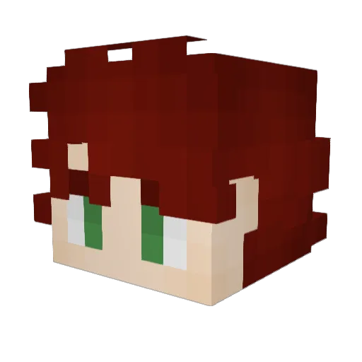 CrasHeT Minecraft avatar head, 3D render