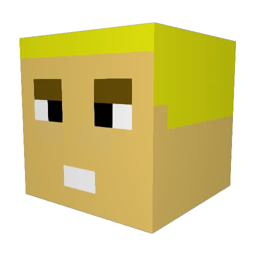 Crasea1 Minecraft avatar head, 3D render