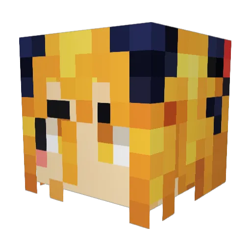 CrashBits Minecraft avatar head, 3D render