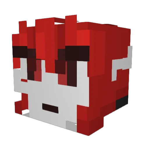 CrashCandy13 Minecraft avatar head, 3D render