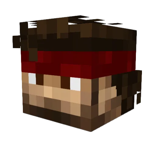 CrashDan7 Minecraft avatar head, 3D render