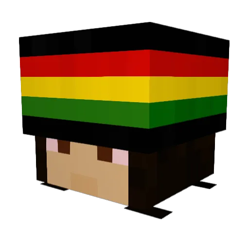CrashFlix Minecraft avatar head, 3D render