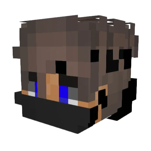 CrashMiner Minecraft avatar head, 3D render