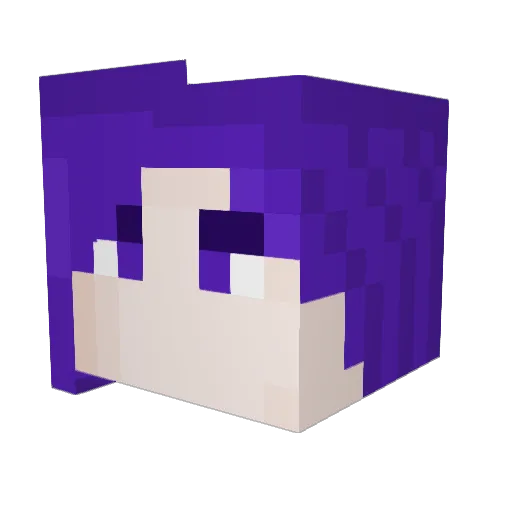 CrashOff Minecraft avatar head, 3D render