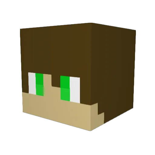 Crash_47 Minecraft avatar head, 3D render