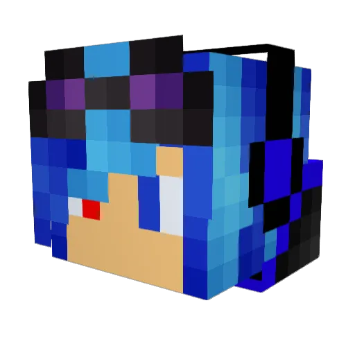 Crash_Rose_Red Minecraft avatar head, 3D render