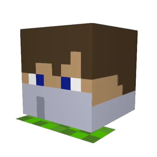 CrashedBandicoot Minecraft avatar head, 3D render