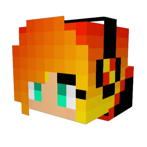 Crashed_HG Minecraft avatar head, 3D render