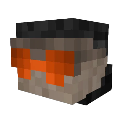 Crasher2001 Minecraft avatar head, 3D render