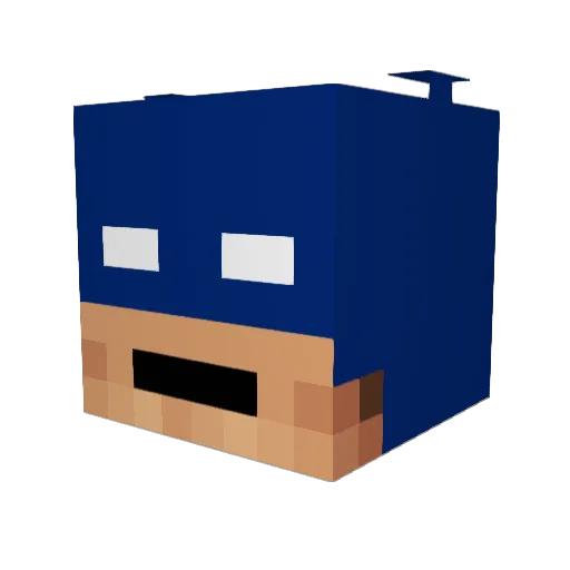 Crashes99 Minecraft avatar head, 3D render