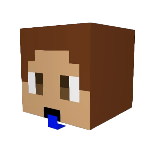 Crashley1999 Minecraft avatar head, 3D render