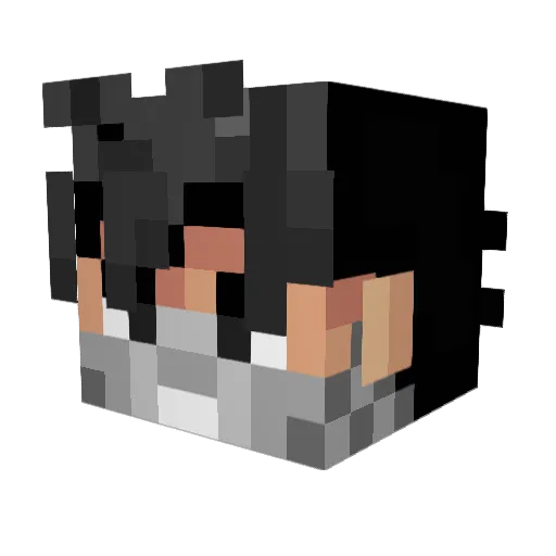 Crashme Minecraft avatar head, 3D render