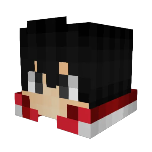 Crashofbeat Minecraft avatar head, 3D render
