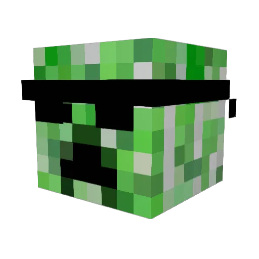 Crashoreo Minecraft avatar head, 3D render