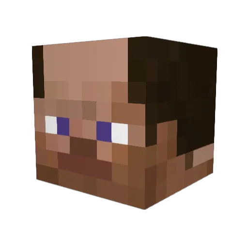 Crasical Minecraft avatar head, 3D render