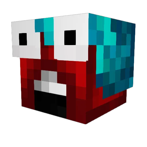 CrasoLive Minecraft avatar head, 3D render