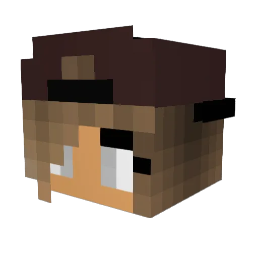 Crasthyy Minecraft avatar head, 3D render