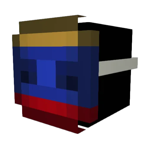 CrateDrop Minecraft avatar head, 3D render