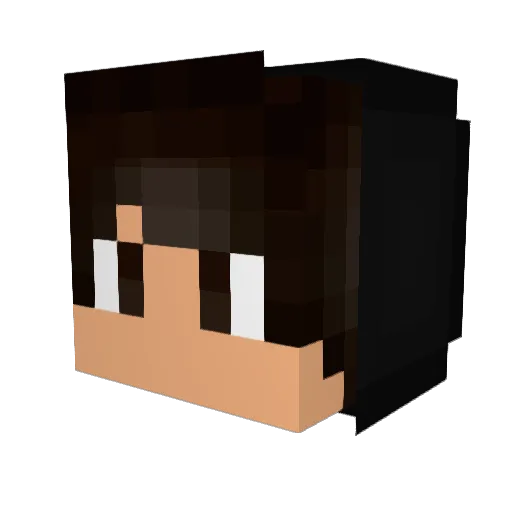 CratioXD Minecraft avatar head, 3D render