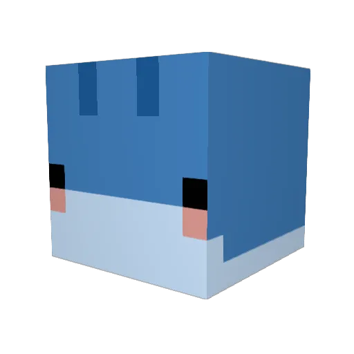 CratorLake Minecraft avatar head, 3D render