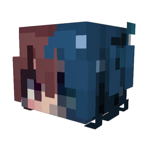 Cratter_ Minecraft avatar head, 3D render