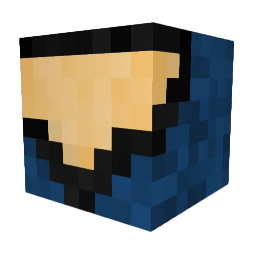 Cratun Minecraft avatar head, 3D render