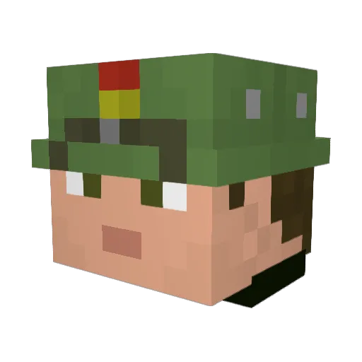 Craug Minecraft avatar head, 3D render