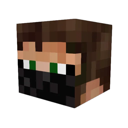 Crave16 Minecraft avatar head, 3D render