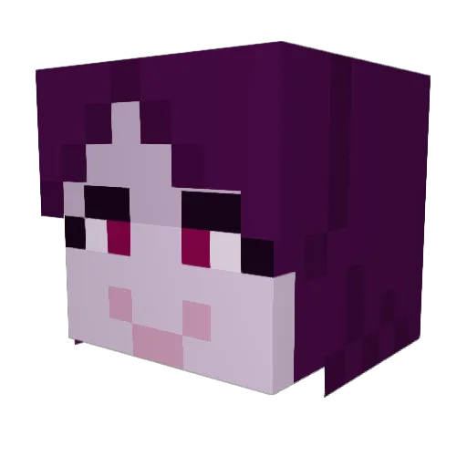 CravenBooks Minecraft avatar head, 3D render