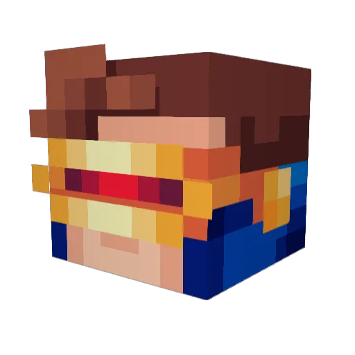 Craving4luv Minecraft avatar head, 3D render