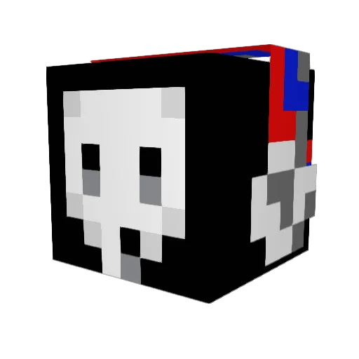 Cravsh10 Minecraft avatar head, 3D render