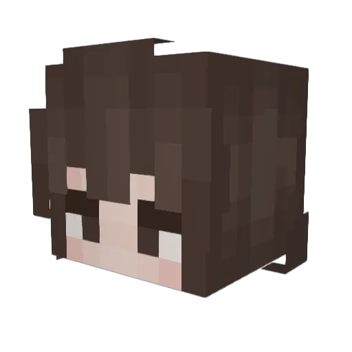Cravxs Minecraft avatar head, 3D render