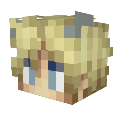 CrawDaddy420 Minecraft avatar head, 3D render