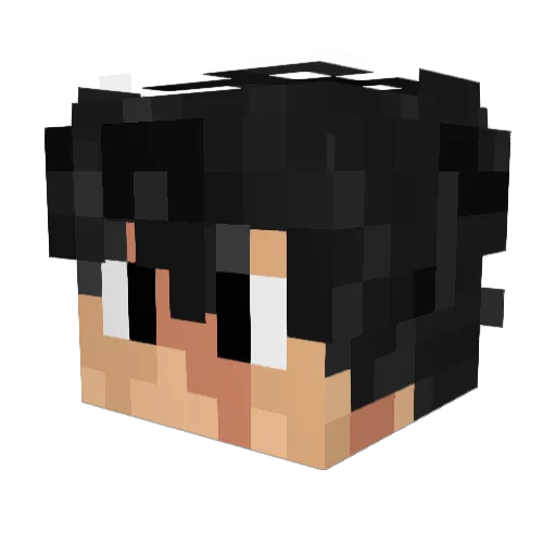Crawca Minecraft avatar head, 3D render
