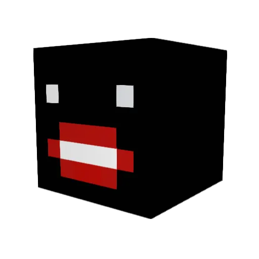 Crawdaddy124 Minecraft avatar head, 3D render